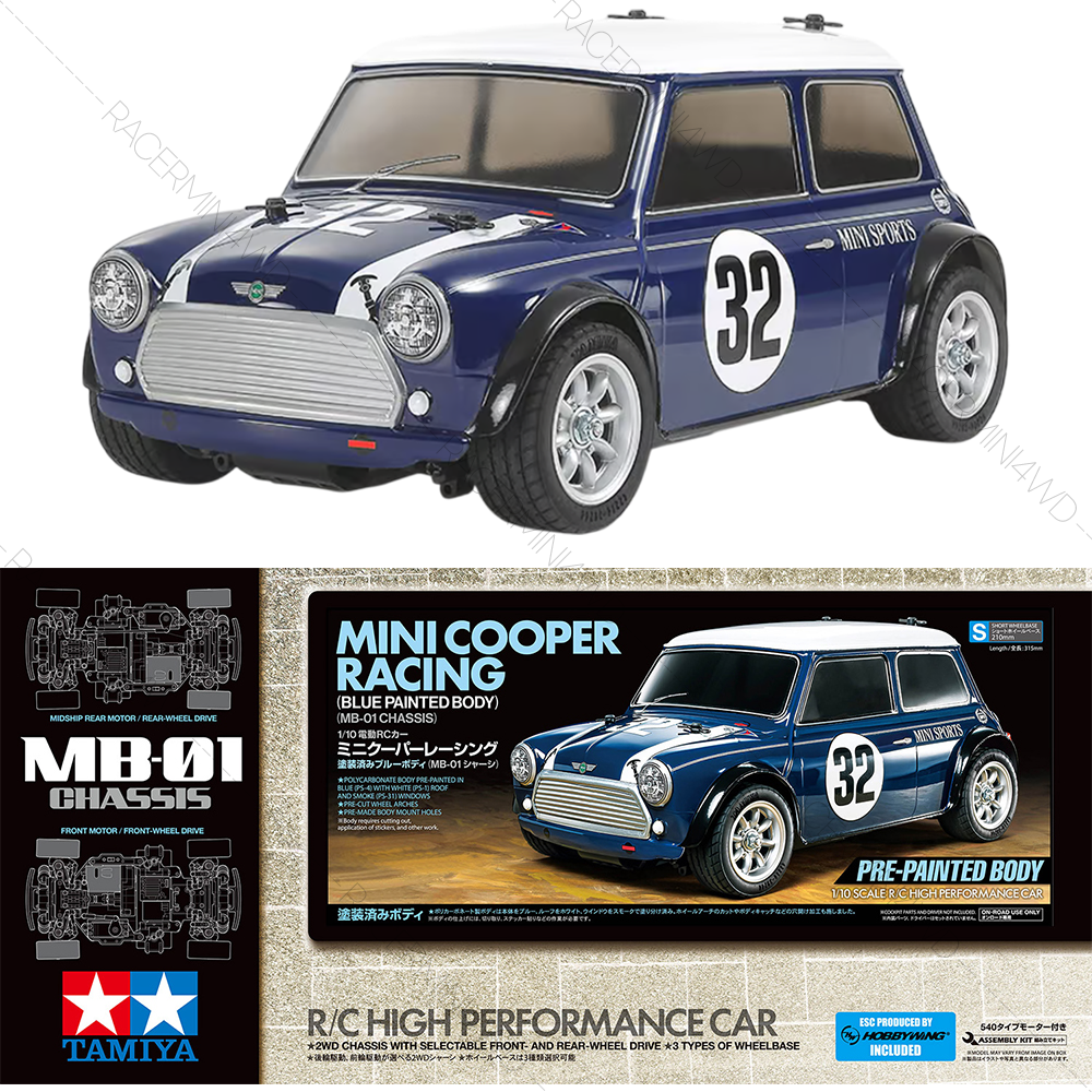 TAMIYA 58747 R/C Kit 1/10 FF Mini Cooper Racing (MB-01 Chassis