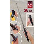 กระบอง BATON ชุด WARZONE กระบองเหล็กสะบัดเปิด Body ใหญ่เหล็กหนา มีขนาด 36" นิ้ว มีออฟชั่นเสริมเกราะกันข้อมือ สามารถกางออกแล้วเก็บได้ ท้ายมีหมดแหลมทุกกระแทกด้ามจับทำจากยางTPU ไม่เหนียว สัมผัสนุ่มกระชับมือ มาพร้อมซอง