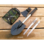 Super Tools เป็นได้ทั้ง พลั่ว ขวาน เลื่อย และมีด 4in1 มาพร้อมซองผ้าอย่างดี เข้าป่า เข้าสวนไม่ควรพลาด