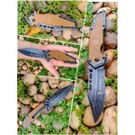 มีดพับ Browning A341 มีดพับขนาด compact คล่องตัวสูง แข็งแรงด้วยวัสดุโลหะหุ้ม G10 สีน้ำตาล กัดลายกันลื่นด้วยระบบ CNC ใบมีดทรง Drop Point เหล็ก 3cr15mov งานแน่น แข็งแรง มั่นใจทุกการใช้งาน