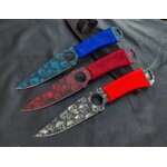 มีดขว้าง 3 IN 1 หัวกระโหลก 3สี มีดขว้างขนาดใหญ่บรรจุ 3เล่มใน 1ชุด ใบมีดเคลือหัวกระโหลก 3สี 3สไตล์ ด้ามจับพันเชือก 3สี สวยงามสะดุดตา คุ้มค่า