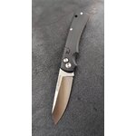 BOKER G10 440A มีดพับระบบสปริง assassin มีปุ่มเซฟโหมด ป้องกันเปิดใบโดยไม่ตั้งใจ ใบมีดแบบ Clip point ปาดเฉือนดีเยี่ยม ด้ามจับทำจาก G10 งานสวยเนื้อละมุน มาพร้อมคลิปหนีบสีเงิน