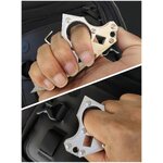 สนับมือ งานhandmade 100% สนับที่ทำจากสแตนเลสชุบแข็งสุดแกร่ง ซ้อนกันเป็นเลเยอร์ ยึดด้วยน็อคฮุคหกเหลี่ยมหลายจุดแข็งแรงแน่นหนา ตัวช่องไฟของการวางนิ้ว ทำมาได้พอดีจับได้สุดมือไม่กัดนิ้ว ด้านอุ้งมือมีการทำเลเยอร์เป็นบันไดกันลื่น เวลาจับเพิ่มความกระชับ และยังมีเ