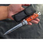 มีดเจ้าพ่อ Al Capone knife ใบเงินตรง ด้ามไม้แท้ มีดในตำนานเป็นสัญลักษณ์มาเฟีย อัลคาโป