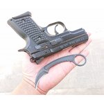 ด้ามประกับปืนรามี่ ลายgeometry ตารางสี่เหลี่ยมเล็ก