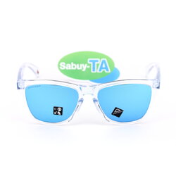 Oakley Frogskins Crystal Clear/Prizm Sapphire SKU#OO9245-A7