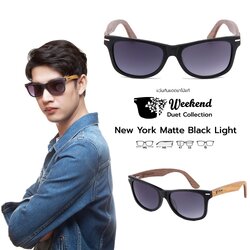 แว่นกันแดดขาไม้ Weekend Duet Collection New York Matte Black (Light)