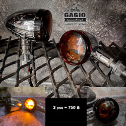 ไฟเลี้ยวแต่งฝาลายกระโหลก สีเงิน