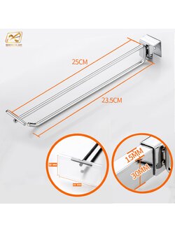 ขอแขวนสินค้า HOOK แบบแขนคู่ แขนบนยาว 25 cm. แขนล่าง 13.5 cm. สีเงิน พร้อมป้ายราคา 4x6 cm.