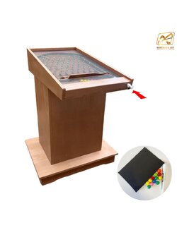 เช่าเกมส์พินบอลตั้งพื้น PINBALL ขนาด (W)40 x (L)59.5 x (H)91 cm. สีโอ๊ค พร้อมลูกบอลพลาสติกคละสี 15 ลูก