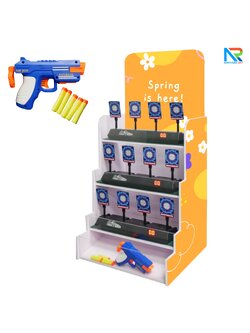 เกมส์ยิงเป้าตั้งโต๊ะ ขนาด (W)40 x (D)40 x (H)90 cm. พร้อมเป้านิ่ง 4 แผ่น 3 ชุด และปืนกระสุนโฟม 1 กระบอก