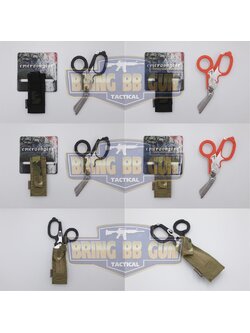 ซองใส่กรรไกรแพทย์สนาม ยี่ห้อ Emerson + กรรไกรแพทย์สนาม ทรง LM Raptor (Tactical EDC Scissor Pouch + Paramedic Scissors)