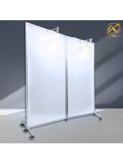 เช่าบอร์ดนิทรรศการ แบบ2บานต่อเนื่อง พร้อมล้อ ขนาด 100x200 ซม. พับเก็บได้ เคลื่อนย้ายสะดวก พร้อมบริการติดตั้งและรื้อถอน
