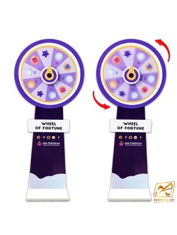 เช่าเกมส์วงล้อตั้งพื้น รุ่นเหล็ก ขนาดวงล้อ 80 ซม. ถอดประกอบได้ (ราคาเช่าพร้อมงานพิมพ์)