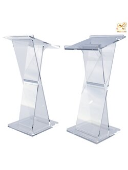 โพเดียม ให้เช่า อะคริลิคทรง X หนา 15 มม. ขนาด 50x55x123 ซม. พร้อมบริการรับ-ส่ง กทมฯและปริมณฑล