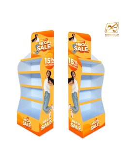 ชั้นวางสินค้าพลาสวูด 5 ชั้น ขนาด (W)50 x (D)30 x (H)150 ซม. พลาสวูดสีหนา 8 มม. พร้อมงานพิมพ์