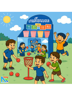 เช่าเกมส์โยนบอล ตั้งพื้น ขนาด (W)68 x (D)71 x (H)148 cm. พร้อมลูกบอลฟองน้ำ 6 ลูก เล่นสนุกทุกที่ทุกเวลา