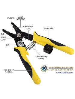 Multi function wire cutter pliers cable stripping tool