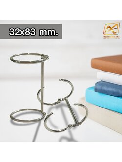 ห่วงคู่ สีเงิน ขนาด 3.0x32x83 mm. มีตัวล็อคห่วง ใช้เป็นห่วงใส่เอกสาร ห่วงแฟ้ม ห่วงปฏิทิน ห่วงเมนู