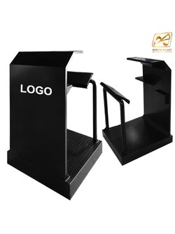 โพเดียมรปภ. เหล็กรุ่น GR-03 ขนาด (W) 85 x (L) 85 (H) 135 ซม. พร้อมช่องใส่เอกสาร ขนาดA4 พื้นเหล็กลายกันลื่น แข็งแรงทนทาน ( สั่งผลิตสีที่ต้องการได้)