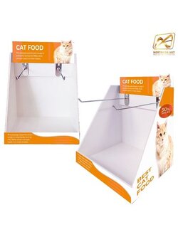 ชั้นวางสินค้าตั้งโต๊ะ TB08 ขนาด (W)25 x (L)20 x (H)30 ซม. วัสดุพลาสวูดหนา 5 มม. พร้อมงานพิมพ์สติ๊กเกอร์ ( ไม่รวมขอแขวน )