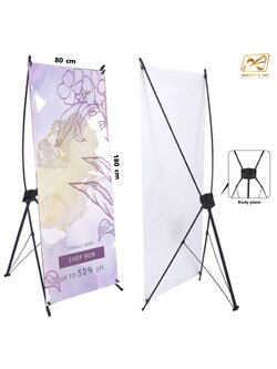 X STAND เอ๊กซ์สแตน รุ่นเกรด A ขนาด 80x180 ซม. โครงเหล็กสีดำ แข็งแรง ทนทาน ถอดประกอบได้ แถมถุงใส่อุปกรณ์ 1 ใบ