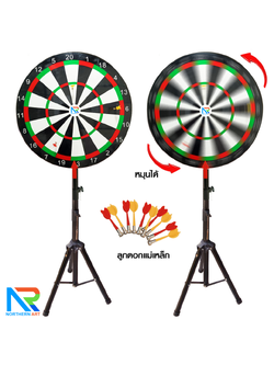 เช่าเกมส์ปาเป้าตั้งพื้น ขนาด 80 cm. หมุนได้ พร้อมลูกดอกแม่เหล็ก 10 อัน ปรับระดับสูงต่ำได้ตามความต้องการ ปลอดภัย จัดเก็บง่าย