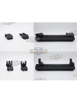 ศูนย์หน้า-หลังพับได้แบบพลาสติก MGPCQB รุ่น Armor Gen2 เรืองแสง