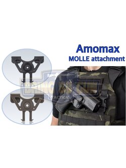 เพลตร้อยเสื้อเกราะ-เข็มขัดแบบระบบ Molle ยี่ห้อ Amomax (Molle Attachment)