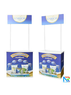 SALE ! โต๊ะชงชิม บูขชงชิม ขนาด (W)80.5 x (D)39 x (H)196.5 cm. โครงพลาสติกABS สีขาว พร้อมชั้นวางของ ถอดประกอบได้ แถมกระเป๋า 1 ใบ