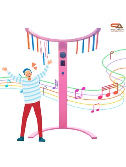 เช่าเกมส์คว้าแท่ง รุ่นขาครึ่งวงกลม ขนาด (W)102 x (H) 197 cm.หน้าปัทม์ LED พร้อมหญ้าเทียม