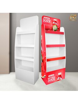 ชั้นวางสินค้าพลาสวูด 4 ชั้น รุ่น PW-24 ขนาด (W)51 x (D)30 x (H)150 ซม. พลาสวูดหนา 8 มม.พร้อมงานพิมพ์สติ๊กเกอร์