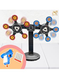 เกมส์ยิงเป้าหมุน เป้าหมุน 360 องศา จำนวน 10 เป้า จอ LED นับคะแนน พร้อมปืนกระสุนโฟม 1 ชุด