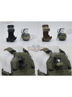 ระเบิดมือ M67 แบบ Dummy + M67 Grenade Pouch (ระเบิดมือลูกเกลี้ยง + ซองใส่ระเบิดมือแบบปลดไว) (M67 Grenade) (Fragmentation Hand Grenade) (Gernade Pouch) (Quick Release Grenade Pouch)