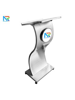 โพเดียมสแตนเลส รูปทรงตัวS ขนาด (W) 50 x (L) 45 x (H)110 ซม.เกรด 304 เชื่อมประกอบทั้งตัว แข็งแรง ทนทาน