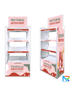 ชั้นวางสินค้าเหล็ก 4 ชั้น สีขาว ขนาด (W)56 x (D)30 x (H)150 cm. ปรับระดับได้ แข็งแรง รับน้ำหนักได้ดี