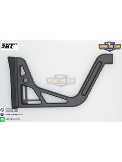 พานท้ายปืนแบบพับได้ ยี่ห้อ 5KU รุ่น Folding Visor Stock 1913 Interface (พานท้ายสำหรับหน้ากากกันแก๊สพิษ)