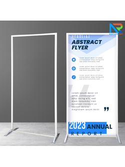 เช่าบอร์ดนิทรรศการ แบบตั้งเดี่ยว ขนาด (W)100 x (H)200 cm. พร้อมขาตั้ง โครงอะลูมิเนียม ถอดประกอบได้