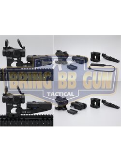 ชุดเซ็ต(Set) ดอท T2 + กล่องไฟฉาย+เลเซอร์แดง L3 NGAL + ขา Unity Fast + รางเสริม HRF Skiff