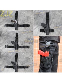 ชุดซองปืนพกนอกรัดต้นขา (ชุดเล็ก) ยี่ห้อ ZJZ (ซองปืนปลดนิ้วชี้รัดต้นขา) (ซองปืนรัดต้นขา)