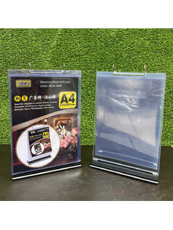 CLEARANCE SALE! เมนูตั้งโต๊ะ ฐานพลาสติกสีดำ รุ่น D5 ขนาด A4แนวตั้ง ( สินค้าหลุด QC ใช้งานปกติ )