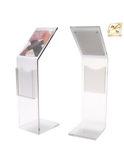 โปสเตอร์สแตนด์ อะคริลิคใส ขนาดA4 พร้อมกล่องใส่โบชัวร์