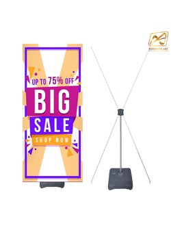 X STAND เอ๊กซ์สแตน รุ่นฐานน้ำ ขนาด 60X160 ซม. ถอดประกอบได้ มั่นคง ไม่ล้ม