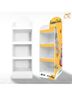 ชั้นวางสินค้าพลาสวูด 4 ชั้น PW-17 ขนาด(W)40 x (D)38 x (H)150 ซม. พร้อมงานพิมพ์ พลาสวูดหนา 8 มม.