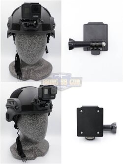 ขาจับกล้อง Action Camera ติดหมวก Fast/Mich (ขาจับกล้อง Go Pro ติดหมวก Fast/Mich) รุ่น อลูมิเนียม