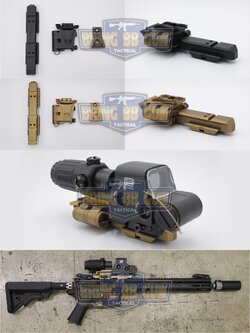 ชุดขายกสูง ดอท+ซูมหลังดอท Wilcox (Side Flip Mount Set for G33) (Wilcox Type Side Flip G33 mount Set)