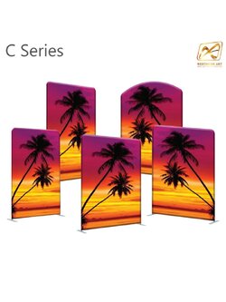 แบคดรอปผ้า รุ่น C series ขนาด (W)200 cm. x (H)228–324.6 cm.โครงอะลูมิเนียม ถอดประกอบได้ พร้อมกระเป๋าใส่อุปกรณ์