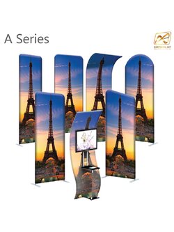 แบคดรอปผ้า A series โครงอะลูมิเนียม ถอดประกอบได้ ขนาด (W)100 cm. x (H)228–324.6 cm. พร้อมกระเป๋าใส่อุปกรณ์