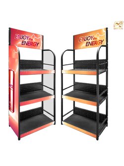 ชั้นวางสินค้าเหล็ก 3 ชั้น สีดำ ขนาด (W)60 x (D)30 x (H)150 ซม. ถอดประกอบได้