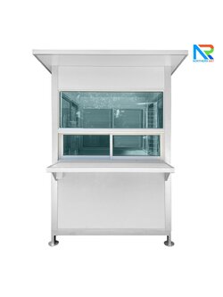 ป้อมยามสำเร็จรูป รุ่น ISOWALL ขนาด 1.50x1.50 ม.โครงสร้างเหล็ก ผนังISOWALL หนา 50 มม.กรอบประตู-หน้าต่าง อะลูมิเนียมสีเงิน